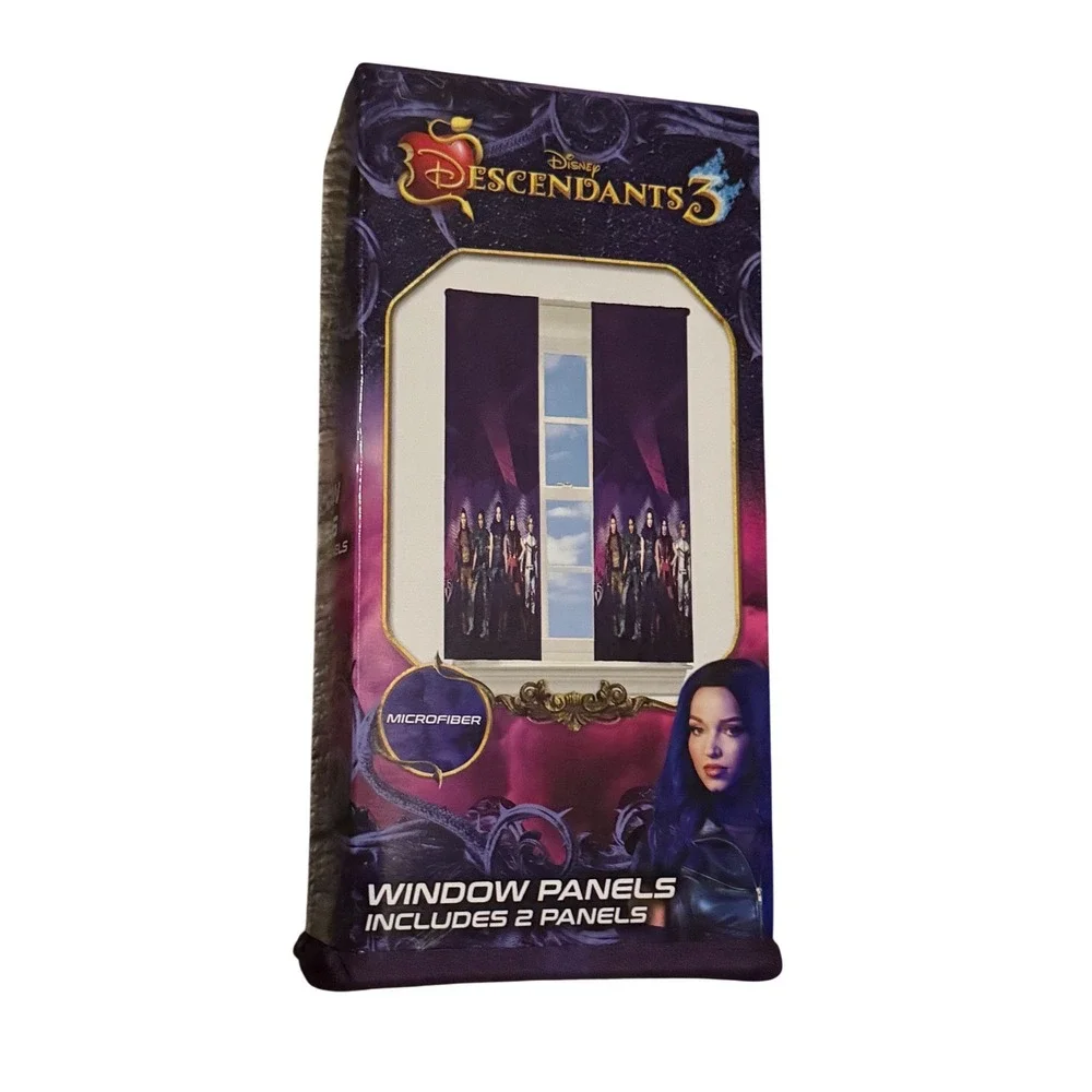 Disney Descendants 2 Sets Window Curtain Panels Microfiber Includes 4 Panels
